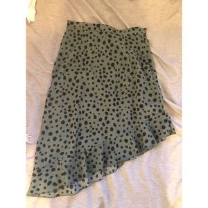 Nasty Gal Midi/ Knee Length Green Skirt